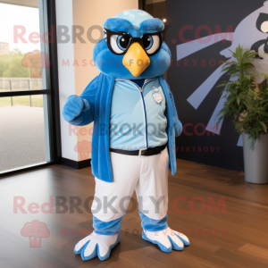 Sky Blue Falcon maskot...