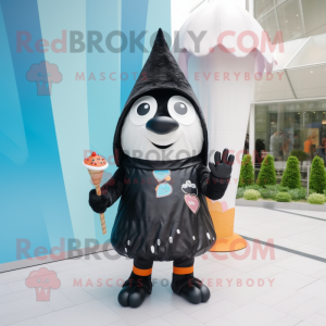 Black Ice Cream Cone maskot...