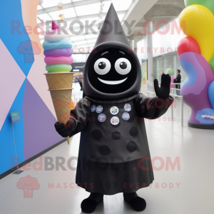 Black Ice Cream Cone maskot...