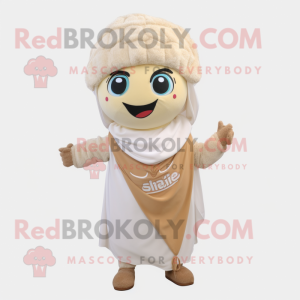 Beige Falafel maskot...