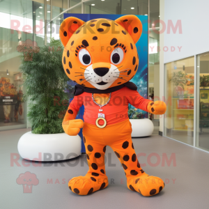 Oranje Jaguar mascotte...