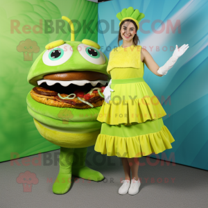Lime Green Burgers maskot...