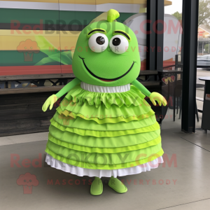 Lime Green Burgers maskot...