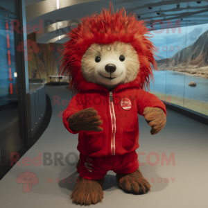 Red Porcupine mascotte...