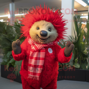 Red Porcupine mascotte...