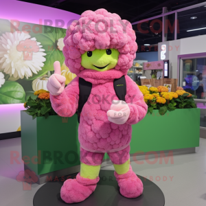 Roze bloemkool mascotte...