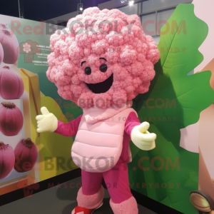 Roze bloemkool mascotte...