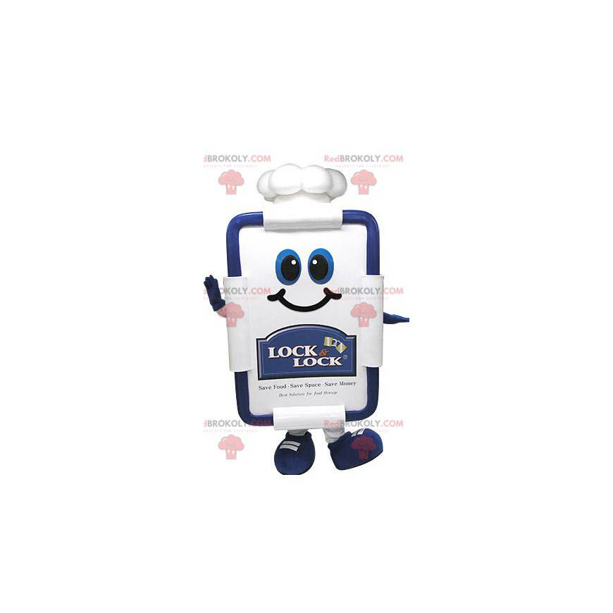 Giant table restaurant card mascot with a chef's hat -