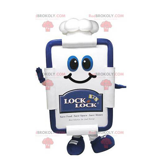 Giant table restaurant card mascot with a chef's hat -