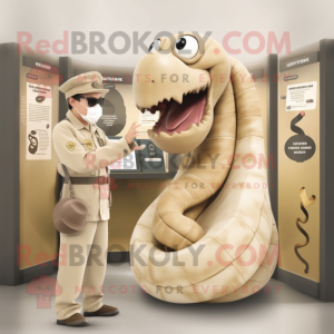 Beige Titanoboa mascotte...