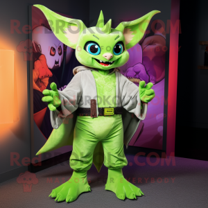 Lime Green Bat mascotte...