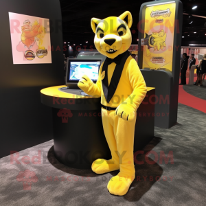 Lemon Yellow Panther maskot...