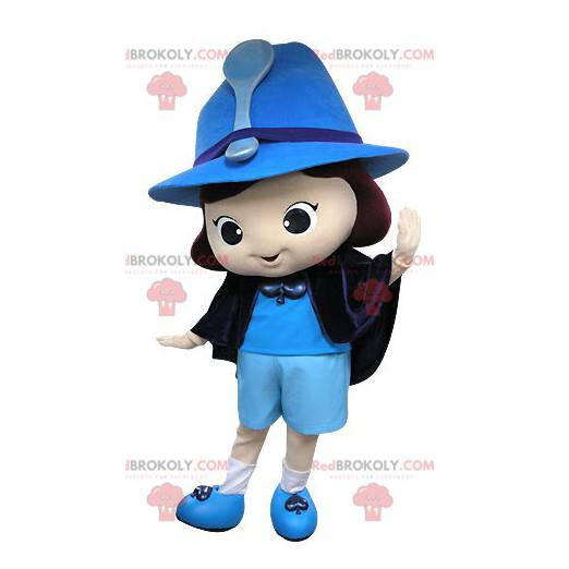 Blue magician fairy mascot - Redbrokoly.com