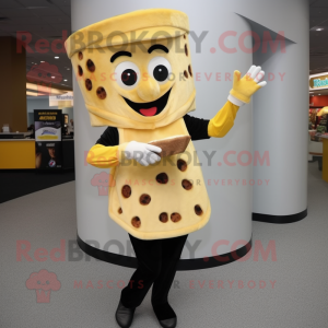 Gold Pizza Slice maskot...