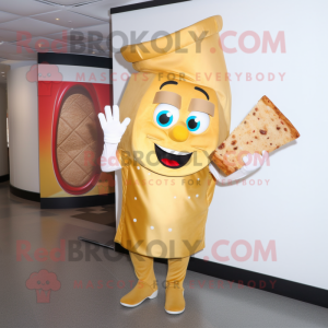 Gold Pizza Slice mascotte...