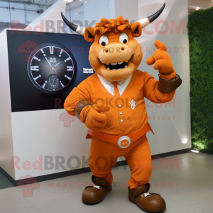 Orange Minotaur maskot...