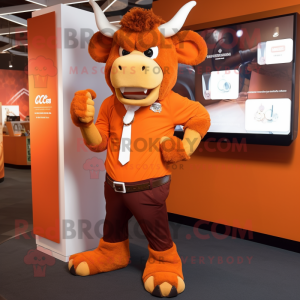 Orange Minotaur maskot...