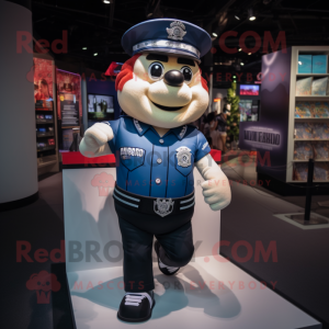 nan Police Officer mascot costume character dressed with a Running Shorts and Wraps