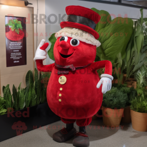 Red Beet maskot kostume...