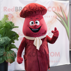 Red Beet maskot kostume...