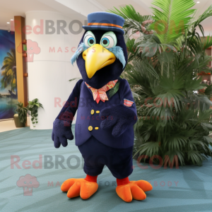 Navy Toucan maskot kostume...