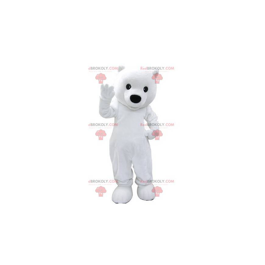 Isbjørn maskot hvit bamse - Redbrokoly.com