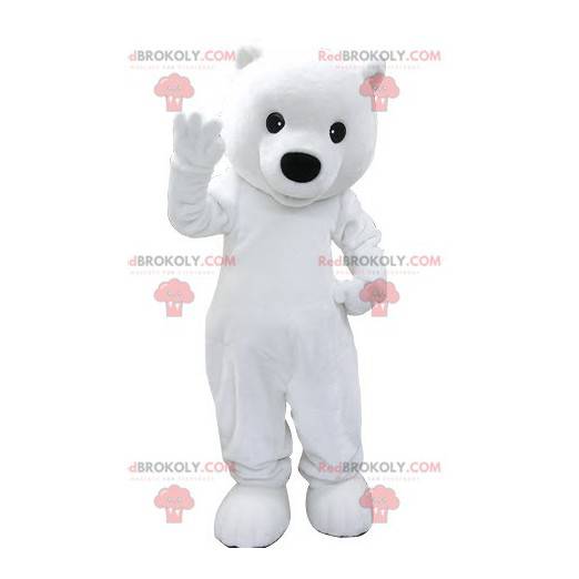Witte teddybeer mascotte ijsbeer - Redbrokoly.com