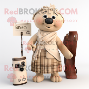 Beige säckpipa maskot...
