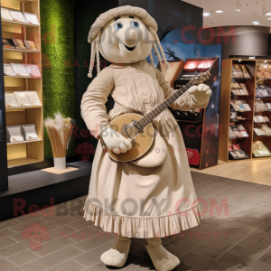 Beige sækkepibe maskot...