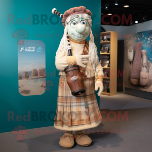 Beige sækkepibe maskot...