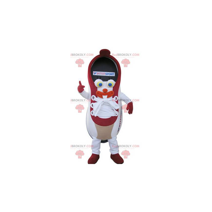 Red and white basketball mascot. Sport shoe - Redbrokoly.com