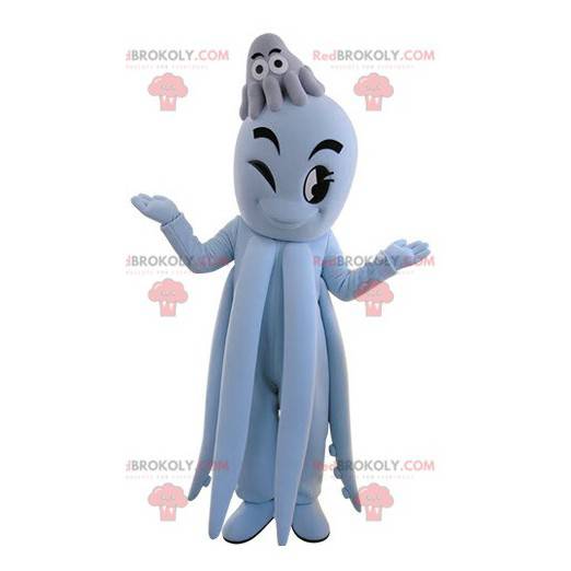 Jätteblå bläckfiskmaskot. Maskot för bläckfisk - Redbrokoly.com