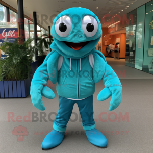 Turquoise Crab mascotte...