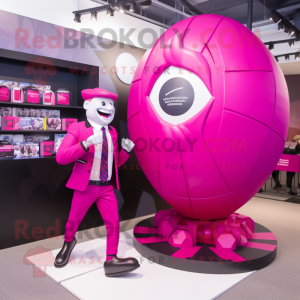 Magenta Rugby Ball maskot...