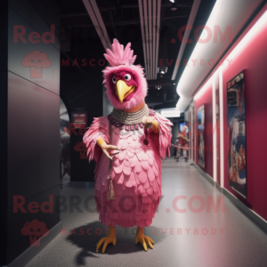 Pink Roosters maskot...