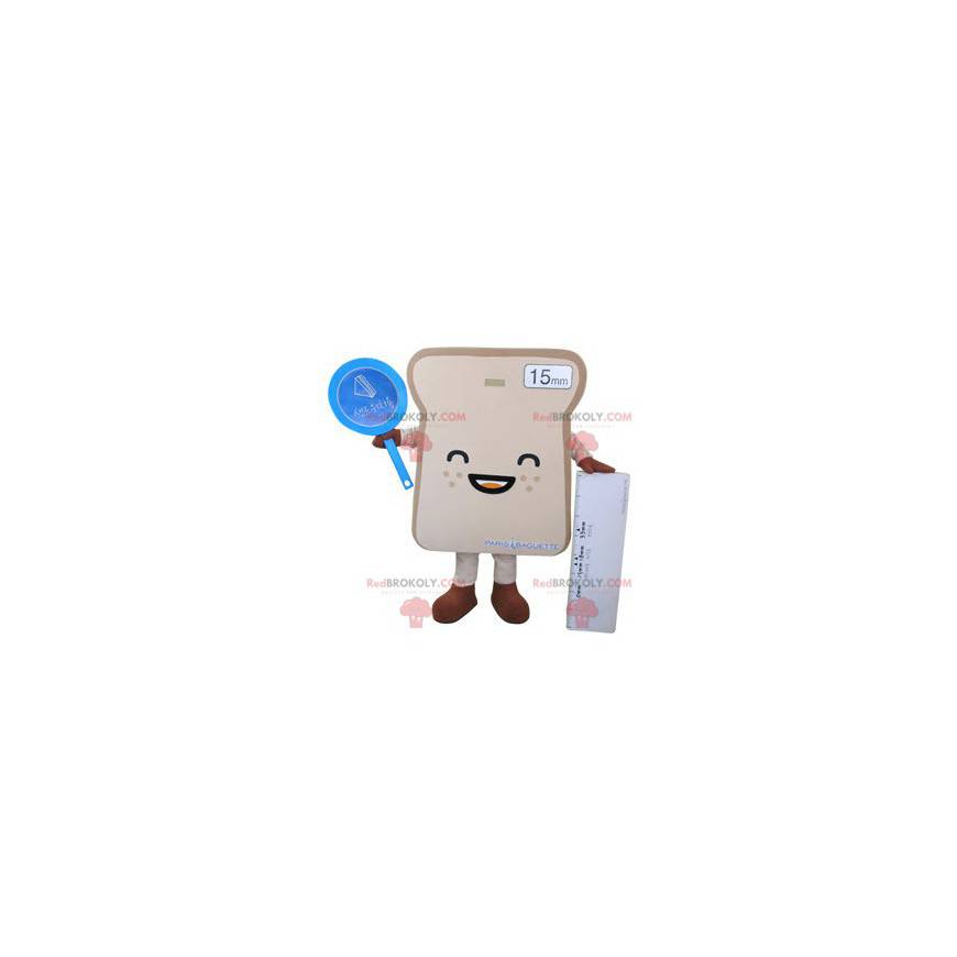 Mascote gigante de fatia de pão - Redbrokoly.com