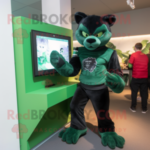 Green Panther mascotte...