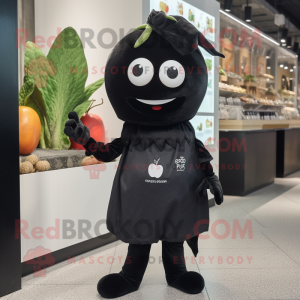 Svart reddik maskot drakt...