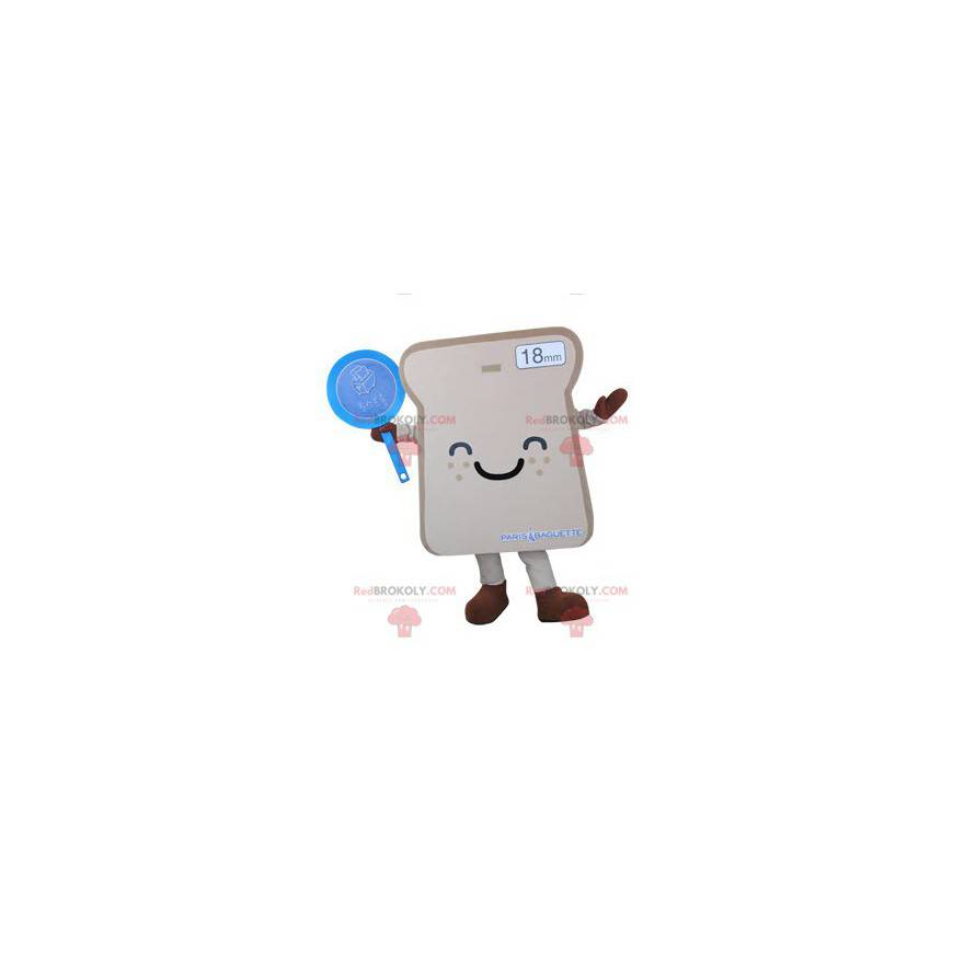 Obří a usměvavý krajíc chleba maskot - Redbrokoly.com Obří a usměvavý krajíc chleba maskot - Redbrokoly.com