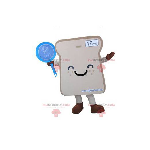 Giant and smiling slice of bread mascot - Redbrokoly.com