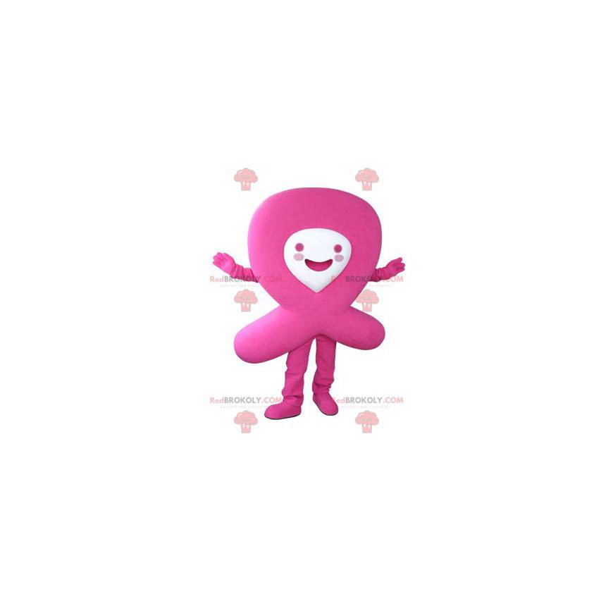 Mascota de cinta rosa. Cinta roja del SIDA - Redbrokoly.com