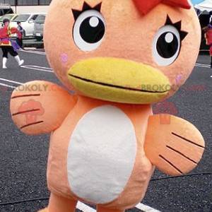 Mascote de pato laranja e branco - Redbrokoly.com