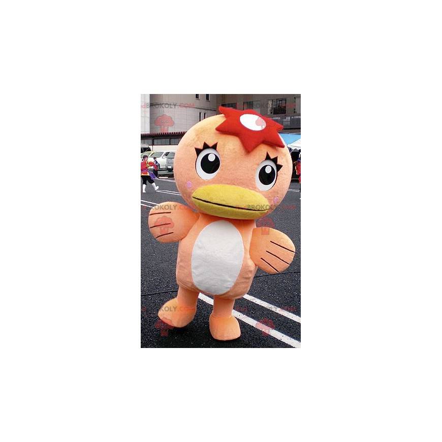 Orange and white duck mascot - Redbrokoly.com