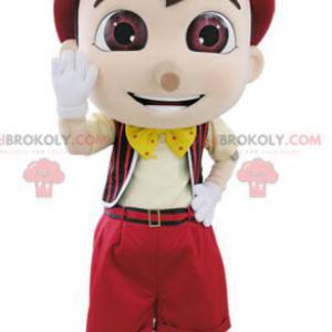 Pinocchio berömd tecknad dockad maskot - Redbrokoly.com