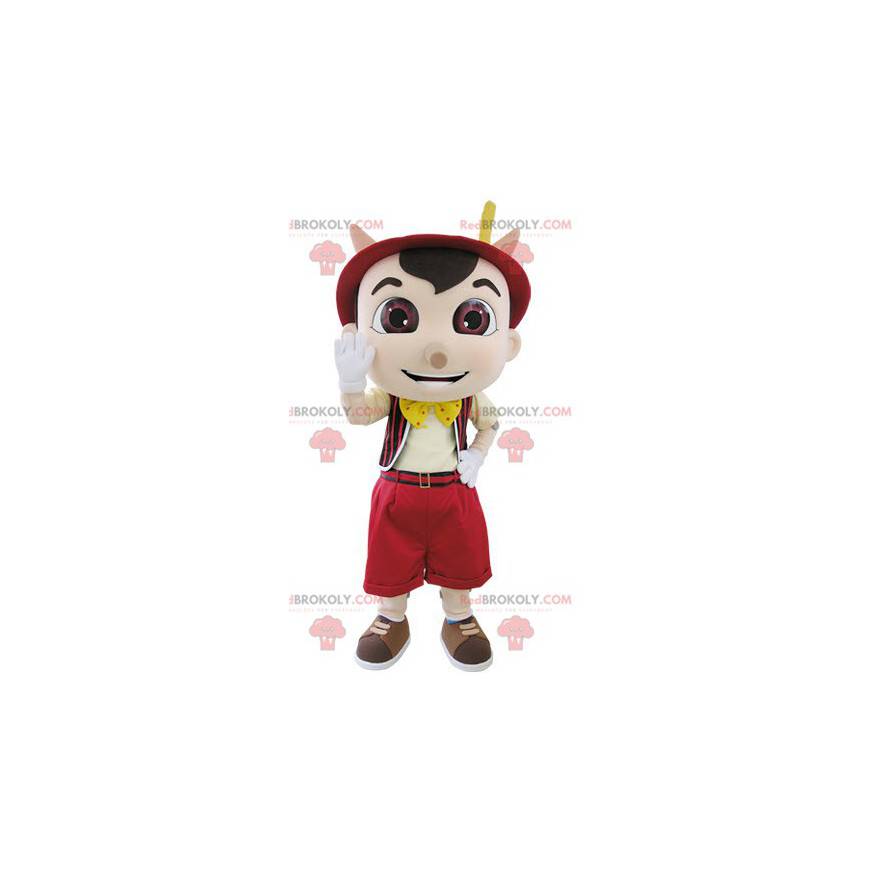 Pinocchio famous cartoon puppet mascot - Redbrokoly.com