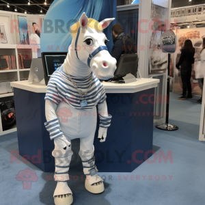 Wit Quagga mascotte kostuum...