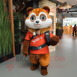  Red Panda maskot kostume...