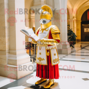 Złoty kostium maskotki...