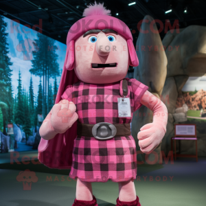 Rosa romersk soldat maskot...