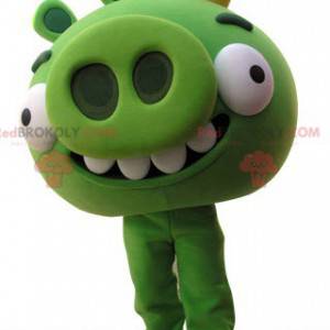 Angry Birds Maskottchen. Grünes Schweinemaskottchen -